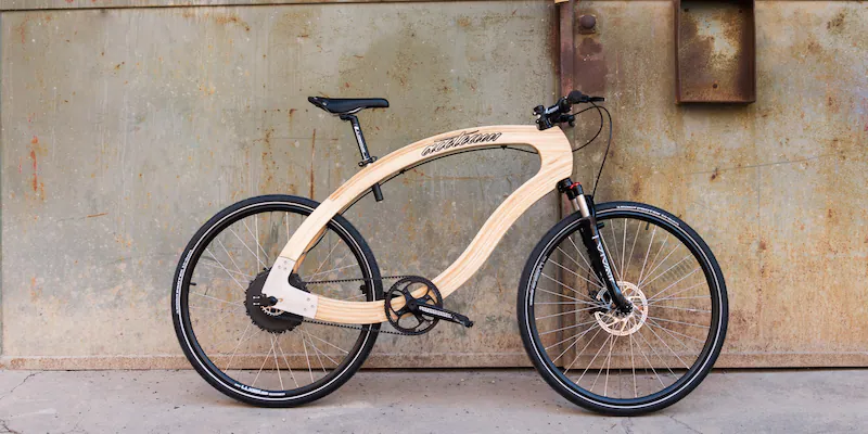Wooden electric bicycle: forest for the calves: This e-bike is made of wood-electric