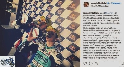 13-19 - San Marino GP - Romano Fenati loses his license but receives the support of Joan Mir -