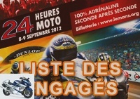 24 Heures Motos - Motorcycle endurance: the participants of the 24H du Mans 2012 -