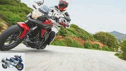 48 hp BMW G 650 GS and Honda NC 750 X motorcycles in the test