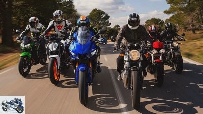 48 hp motorcycles (model year 2019) in a comparison test