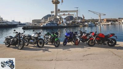 48 hp motorcycles (model year 2019) in a comparison test