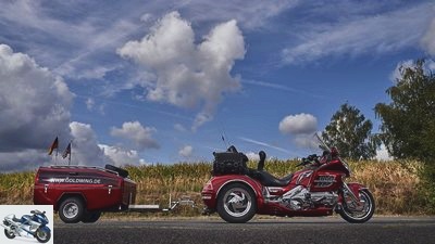 Point Fuchs-Honda Gold Wing Trike with trailer