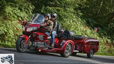 Point Fuchs-Honda Gold Wing Trike with trailer