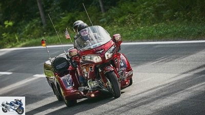 Point Fuchs-Honda Gold Wing Trike with trailer