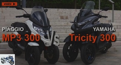 3 wheels - Comparison test Yamaha Tricity 300 Vs Piaggio MP3 300 HPE Sport: video duel - Used PIAGGIO YAMAHA