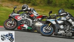 Race bike Yamaha YZF-R1M from the IDM Superstock in the test