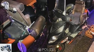 Scooter with chair as seat: police stop idiosyncratic conversion