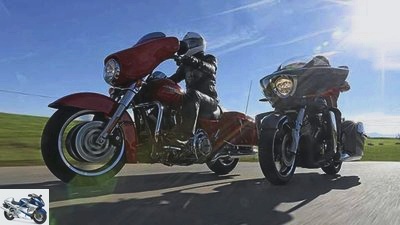 Gentle giants: Victory Cross Country and Harley Davidson Street Glide