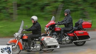 On the move: Harley-Davidson Electra Glide old versus new