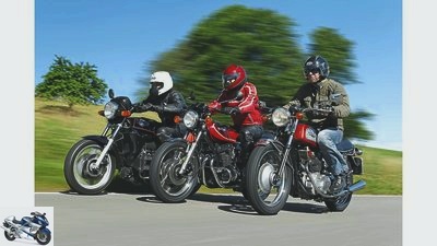 On the road with the BMW K 75, Triumph Trident T150 and Yamaha XS 750