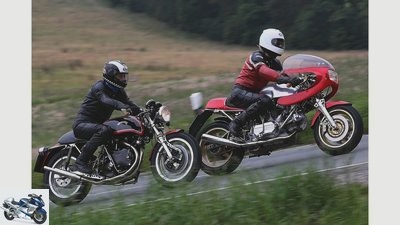 On the move with the Egli-Ducati 960 and Egli-Vincent 1000