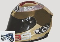 Helmets - X-Lite X802 gold and Swarovski crystal helmet for Lorenzo -