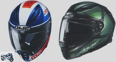 Helmets - Two new decorations for the HJC F70 motorcycle helmet: Dever and Tino -