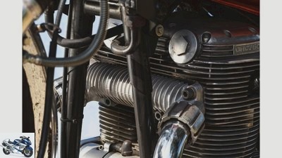 On the move: Triumph Bonneville and Yamaha TX 750