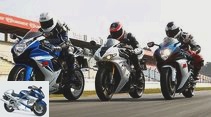 Supersport comparison test: superbikes between 600 and 750 cubic meters