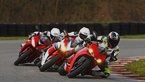 Super sports car Ducati 899 Panigale, Honda Fireblade SP Triumph Daytona 675 in the test