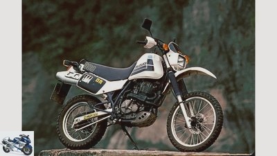 Suzuki DR 600 S, Kawasaki KLR 600 and Yamaha XT 600 test from 1984