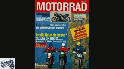 næse låg ekskrementer Suzuki DR 600 S, Kawasaki KLR 600 and Yamaha XT 600 test from 1984 | About  motorcycles