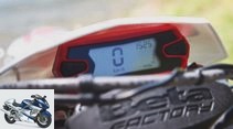 Beta sports enduro bikes (model year 2018) in an individual test
