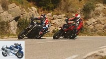 BMW F 800 R and Kawasaki Z 800e in the test