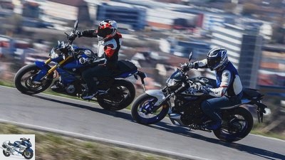 BMW G 310 R and Yamaha MT-03 in the test