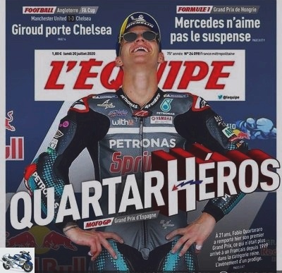 Spanish GP - MotoGP: the new hero Quartararo congratulated on all sides -