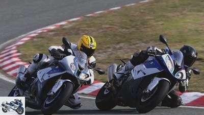 BMW HP4 and BMW S 1000 RR in a comparison test