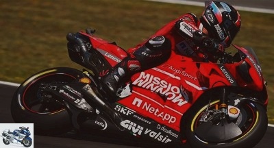 GP de France - The decoration of the official Ducatis goes up in smoke. at the French motorcycle GP -