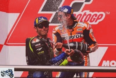 GP of the Americas - Handshake Rossi Marquez: 