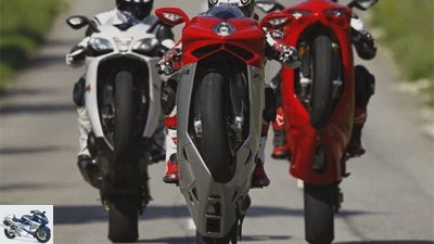 Test: Aprilia RSV4 R, Ducati 1198S and MV Agusta F4
