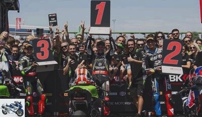 Italy - Misano - WSBK 2019 statements in Misano: the Kawasaki team of the Suzuka 8H on the podium! -
