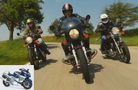 BMW R 100, Ducati SD 900 Darmah, Yamaha TR 1 classic motorcycle on tour