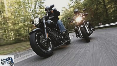 Harley-Davidson Fat Boy S and Moto Guzzi California Custom put to the test
