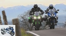 BMW R 1200 RS and Kawasaki Z 1000 SX in a comparison test
