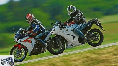 Honda CBR 250 R and Kawasaki Ninja 250 R super athletes in the test