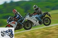 Honda CBR 250 R and Kawasaki Ninja 250 R super athletes in the test