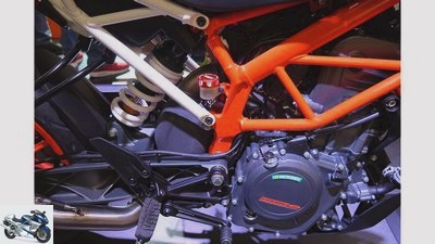 Brakes of the KTM 390 Duke in the test