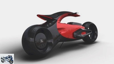 Bugatti Audacieux Concept Bike: Design drawing shows Bugatti motorcycle