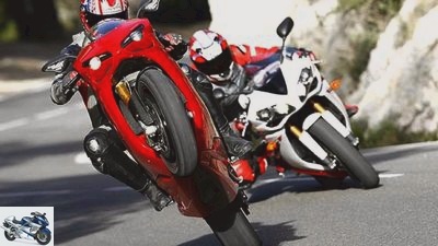 Test: Yamaha YZF-R1 against Ducati 1098 S.