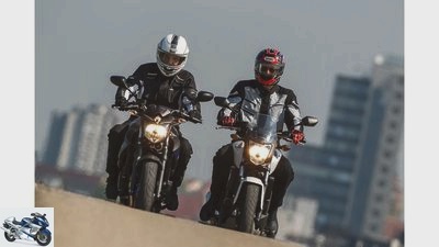 Honda NC 700 S and Yamaha XJ6 ABS in the test
