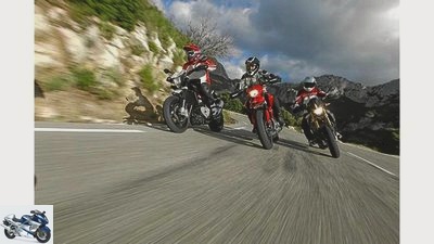 Husqvarna, Ducati and Aprilia Supermotos in the test