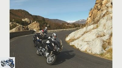 Tourer BMW R 1200 RT, Triumph Trophy 1200 SE and Yamaha FJR 1300 AE in the test