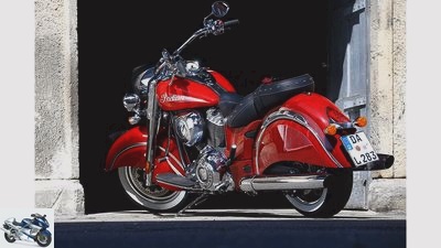 Indian Chief Classic, Moto Guzzi California 1400 Custom, Triumph Thunderbird Storm and Yamaha XV 1900 A Midnight Star