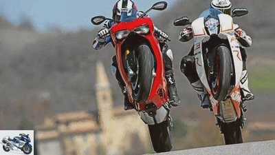 Ducati 1199 Panigale S versus KTM RC8 R in comparison test