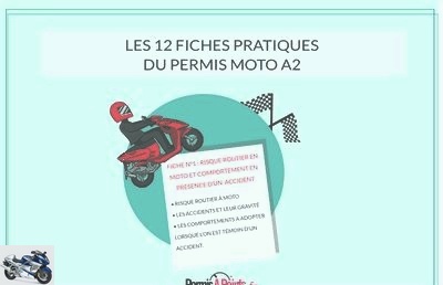 A2 motorcycle license: the 12 practical sheets