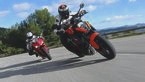 Ducati 1199 Panigale and KTM 1290 Super Duke R in the test