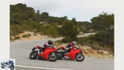Ducati 1299 Panigale S and Ducati 1199 S in comparison test