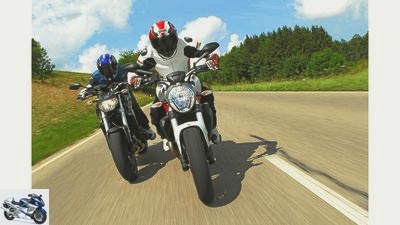 Ducati Monster 821 and Yamaha MT-09 in comparison