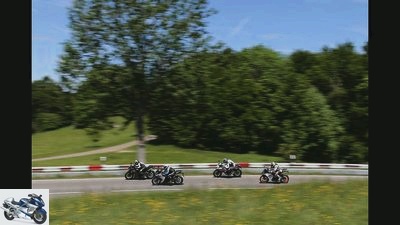 Kawasaki Ninja 300, KTM RC 390, Honda CBR 300 R and Yamaha YZF-R3 in the test
